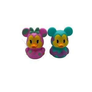 Disney Rubber‎ Duck Lot Of 2 EASTER Mickey & Minnie NEW